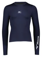 Koszulki sportowe męskie - Mizuno Koszulka funkcyjna "Baselayer" w kolorze granatowym - miniaturka - grafika 1