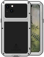 Etui i futerały do telefonów - LOVE MEI Etui pancerne + szkło Powerful do iPhone 15 Plus, srebrne - miniaturka - grafika 1