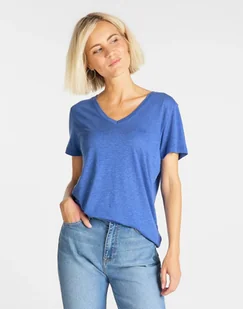 Damska koszulka t-shirt Lee V NECK TEE S - Koszulki i topy damskie - miniaturka - grafika 1