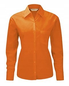 Koszula damska z długim rękawem Pomarańczowy r. M
