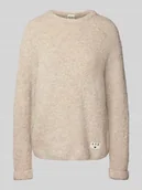 Swetry damskie - Sweter o kroju relaxed fit z dodatkiem wełny model ‘Larisa’ - miniaturka - grafika 1