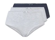 Majtki damskie - esmara® Hipstery damskie z biobawełną, 3 pary (Granatowy/szary, M (40/42)) - miniaturka - grafika 1