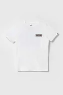 Koszulki dla chłopców - Quiksilver t-shirt bawełniany dziecięcy MAROONEDYTH kolor biały z nadrukiem - miniaturka - grafika 1