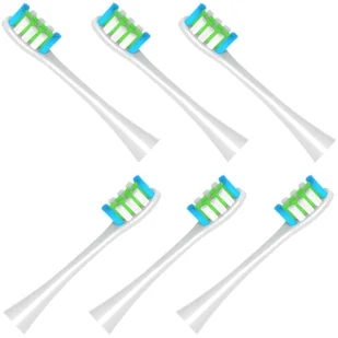 6x końcówki BIAŁE do szczoteczki sonicznej Oclean SE / X / X PRO / X PRO Elite / X PRO Digital / X10 / One / Air / Z / F1 / FLOW / Endurance - Reptila - Końcówki do szczoteczek elektrycznych - miniaturka - grafika 1
