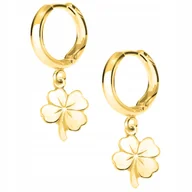 Kolczyki - Kolczyki złote Koniczyna Kwiat Kwiatek 925 - miniaturka - grafika 1