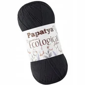 Pasmanteria - Włóczka PAPATYA Ecological Bawełniana BAWEŁNA 100% 100g / 300m CZARNY 101 - miniaturka - grafika 1