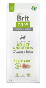 Brit Care Sustainable Adult Medium Chicken&insect 12 kg - Sucha karma dla psów - miniaturka - grafika 1