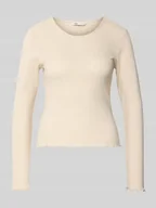 Bluzki damskie - Bluzka z długim rękawem o kroju slim fit z czystej bawełny model ‘CARLOTTA’ - miniaturka - grafika 1