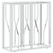 Konsole i sekretarzyki - Stolik konsolowy, 70x30x70 cm, stal nierdzewna i s - miniaturka - grafika 1