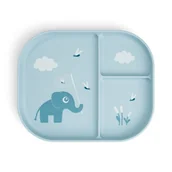 Miseczki i talerzyki dla dzieci - Done by Deer Talerzyk Dzielony Foodie Elphee Blue - miniaturka - grafika 1