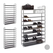 Szafki na buty - relaxdays 3 x stojak na buty 50 par butów czarny - miniaturka - grafika 1