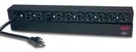 Listwy zasilające - APC Basic Rack-Mount PDU - Steckdosenleiste Rack - einbaufahig - Wechselstrom 120 V - 2.4 kW - Eingabe, Eingang NEMA 5-20 - Ausgangsanschlusse: 10 NEMA 5-20 - 1U - 48.3 cm 19" - 3.7 m Schnur - Schwarz - fur P/N: SMTL1000RMI2UC, SMX1000C, SMX150 AP9563 - miniaturka - grafika 1