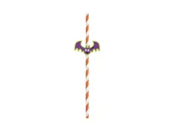 Halloween - Słomki papierowe Nietoperz - 8 szt. - miniaturka - grafika 1