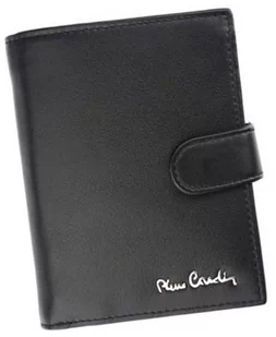 Zapinany Portfel Męski Pierre Cardin Skórzany Czarny Tilak09 331A RFID Pudełko - Portfele - miniaturka - grafika 1
