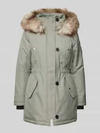 Kurtki damskie - Parka taliowana z obszyciem ze sztucznego futra model ‘IRIS’ - miniaturka - grafika 1