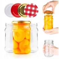 Pojemniki kuchenne - 10 SZT SŁOIKI SZKLANE NA DŻEM PRZETWORY GRZYBY OGÓRKI MIÓD SOS SŁOIK 320 ml - miniaturka - grafika 1
