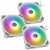 Wentylatory komputerowe - BitsPower Notos RGB Wentylatory PWM 120mm - białe 3-Pack - miniaturka - grafika 1