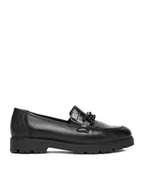 Półbuty damskie - Rieker Loafersy 45561-01 Czarny - miniaturka - grafika 1