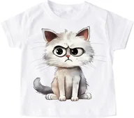 Koszulki dla dziewczynek - Koszulka z kotem dla dziecka - KOTECZEK5 - miniaturka - grafika 1