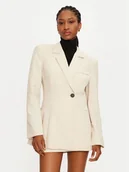 Marynarki i żakiety damskie - Vero Moda Marynarka Troian 10327345 Écru Slim Fit - miniaturka - grafika 1