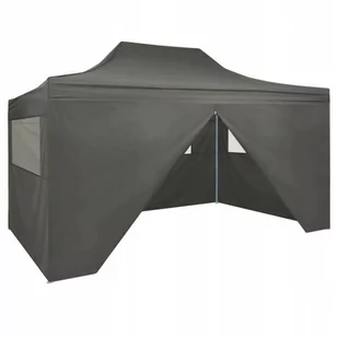 vidaXL Rozkładany namiot z 4 ścianami bocznymi, 3 x 4,5 m, antracytowy 44970 - Pawilony ogrodowe - miniaturka - grafika 1