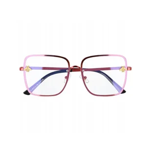 Okulary Kwadratowe z filtrem światła niebieskiego do komputera zerówki 2535-4 - Okulary korekcyjne, oprawki, szkła - miniaturka - grafika 1