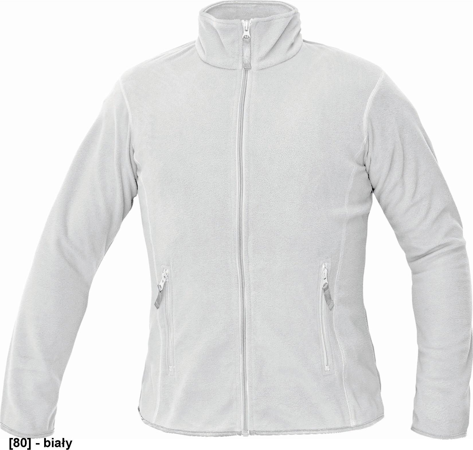 CERVA GOMTI Damski polar z mikropolaru z kołnierzem - 100% poliester, 180g/m2 - biały XS
