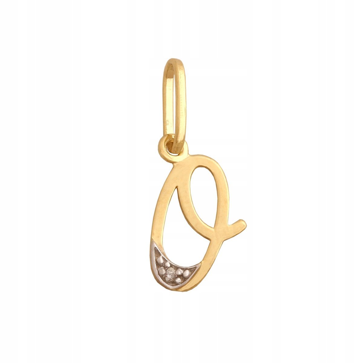 Złota Zawieszka Literka 585 0.35 g Cyrkonia