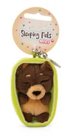 Breloki - NICI 49990 Brelok Sleeping Pets pies brązowy 8cm, koszyk zielony - miniaturka - grafika 1