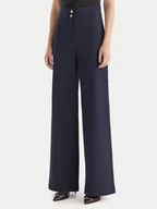 Spodnie damskie - Maryley Spodnie materiałowe 25IB680/M17 Granatowy Regular Fit - miniaturka - grafika 1