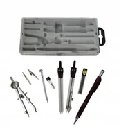 Przybory szkolne - Zestaw Szkolny Kreślarski Geometryczny 10 Elementów Cyrkle Ołówek Automat - miniaturka - grafika 1