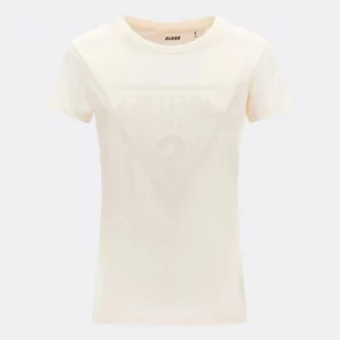 Damski t-shirt z nadrukiem GUESS ADELE SS CN TEE - Koszulki sportowe damskie - miniaturka - grafika 1