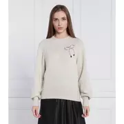Swetry damskie - Twinset Actitude Wełniany sweter | Regular Fit - miniaturka - grafika 1