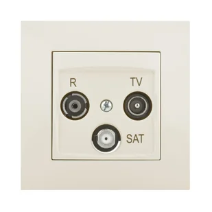 LEDart ELEKTRO - PLAST RTV / SAT końcowe CARLA kremowy ELEKTRO - PLAST - Wyłączniki światła i elektryczne - miniaturka - grafika 1