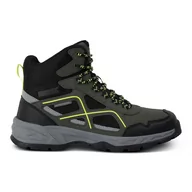 Buty trekkingowe męskie - Regatta Męskie Buty Trekkingowe Vendeavour Dark Khaki Lime Punch - miniaturka - grafika 1