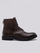 Botki damskie - Replay Skórzane botki w kolorze brązowym - miniaturka - grafika 1