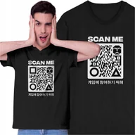 Koszulki męskie - Koszulka Squid Game Qr Kod Serial Netflix SquidGame - miniaturka - grafika 1