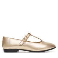 Buty dla dziewczynek - Baleriny Tommy Hilfiger T3A3-34001-1372 S Złoty - miniaturka - grafika 1