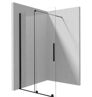Deante JASMIN Ścianka prysznicowa walk-in 120cm przesuwna NERO KTJ_N32R - Ścianki i drzwi prysznicowe - miniaturka - grafika 1