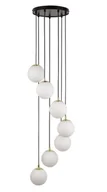 Lampy sufitowe - Lampa wisząca Piano 33660 Sigma kaskada kule balls białe mosiądz - miniaturka - grafika 1