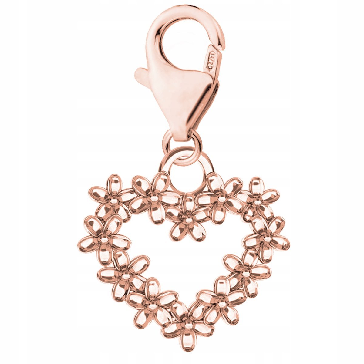 Zawieszka Pozłacana Serce Serduszko Miłość Love Heart Kocham Cię SREBRO 925