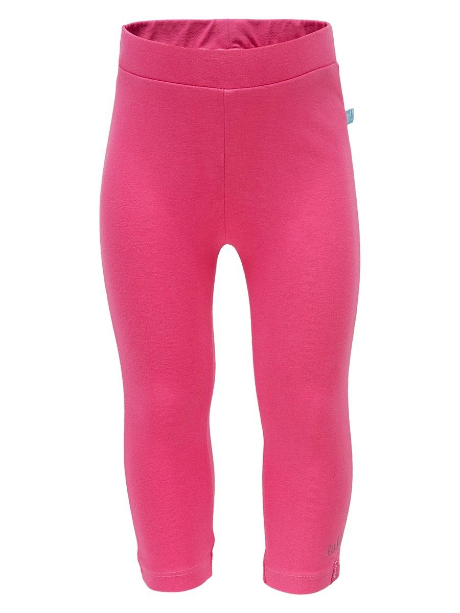 Dziewczęce legginsy bawełniane gładkie różowe Lief r.68