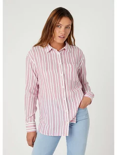 Bluzki damskie - Wrangler Koszula w kolorze jasnoróżowo-białym - grafika 1