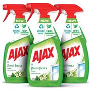 Płyny do mycia szyb - Zestaw AJAX płyn do mycia szyb spray KONWALIA 3x500 ml - miniaturka - grafika 1