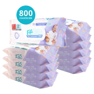 Zestaw Opharm Fifi, chusteczki nawilżane dla dzieci, 10 x 80 sztuk - Chusteczki nawilżane - miniaturka - grafika 1
