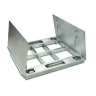 Wagi specjalistyczne - AXIS 4BA600FN2S-D, 600kg, 0,2kg, 1500x1500mm - waga nierdzewna fundamentowa z otwieraną szalką - miniaturka - grafika 1