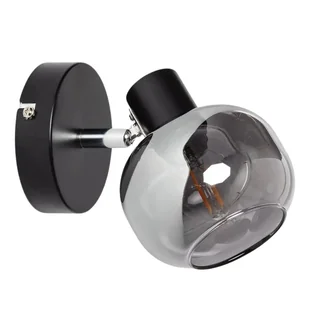 Szklana lampa ścienna Nino ABR-SLWN-1XE14 Abruzzo srebrny czarny - Lampy ścienne Szklana lampa ścienna Nino ABR-SLWN-1XE14 Abruzzo srebrny czarny - Lampy ścienne - miniaturka - grafika 1