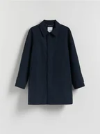 Płaszcze damskie - Reserved - Płaszcz z wodoodpornej tkaniny - granatowy - miniaturka - grafika 1
