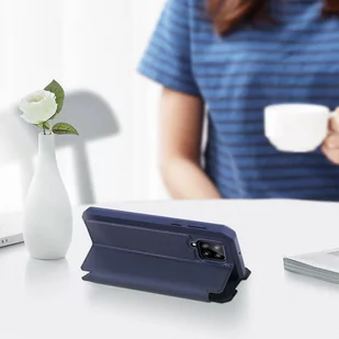 Dux Ducis Skin X kabura etui pokrowiec z klapką Samsung Galaxy A42 5G niebieski - Etui i futerały do telefonów - miniaturka - grafika 3