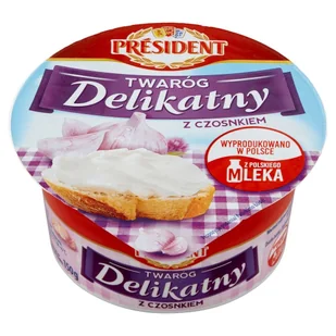 President - Twaróg Delikatny z czosnkiem - Sery - miniaturka - grafika 1